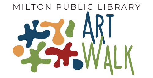 Milton Public Library Art Walk Artistic Text with paint