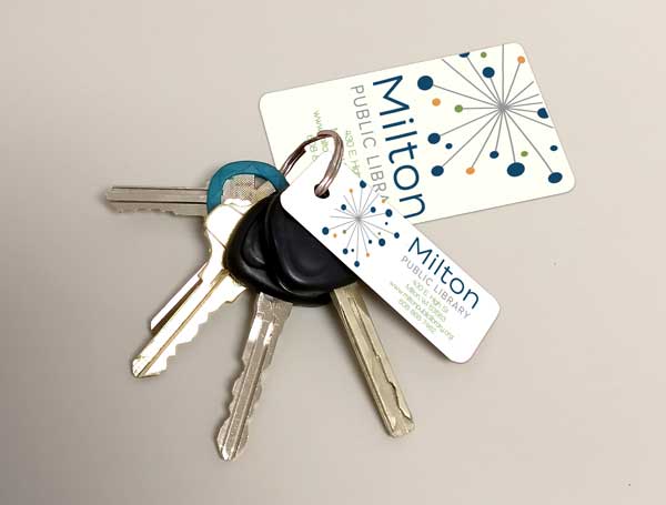 Keys with Library Cards attached