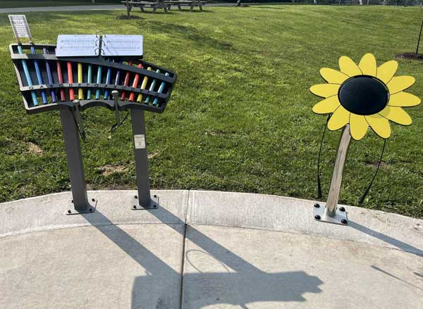 Outside Musical instruments on walk path