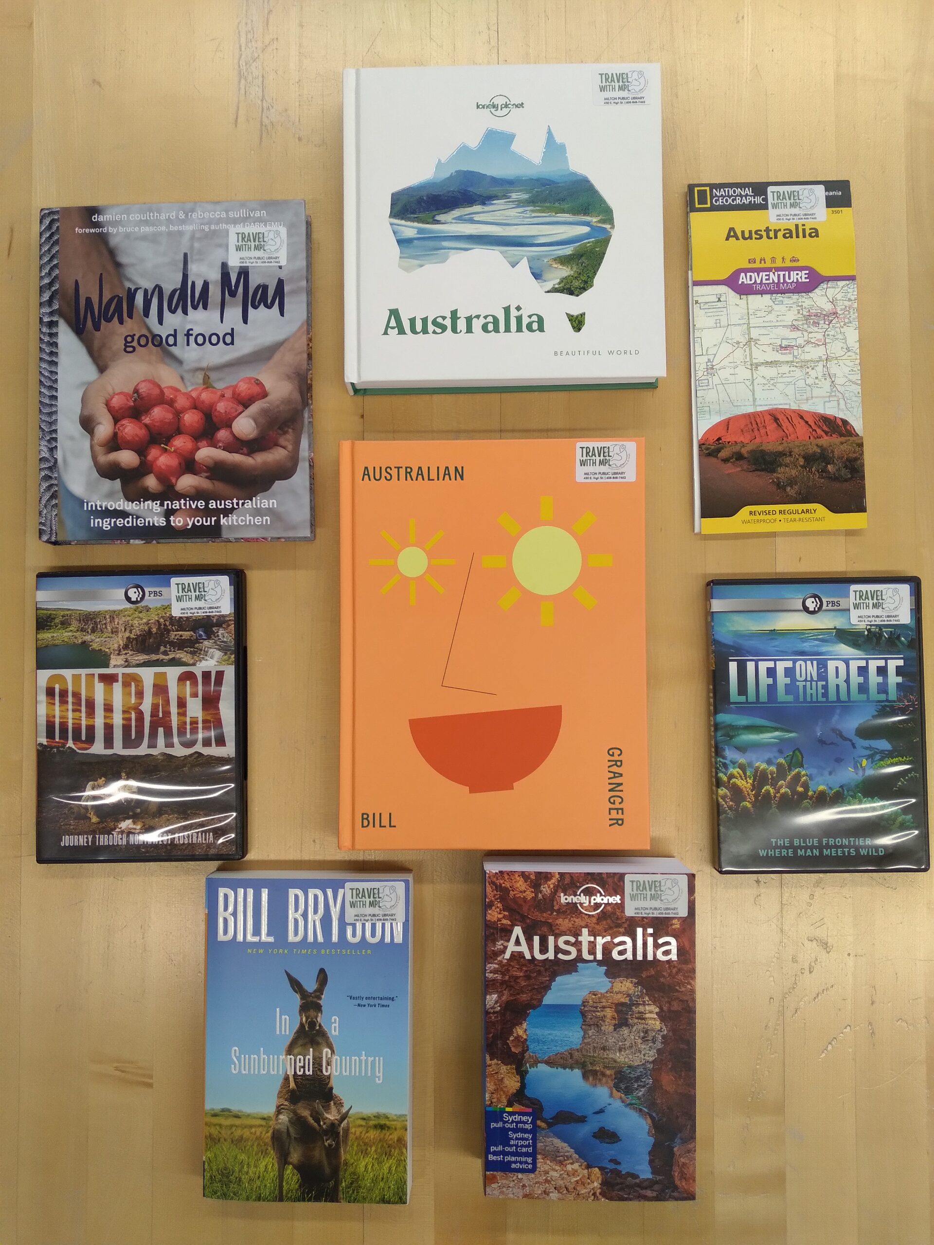 Australia Travel Kit with Map, Books, DVDs