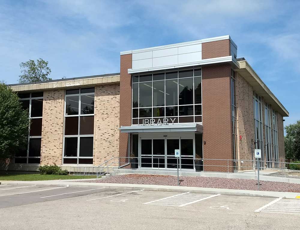 Milton Public Library Exterior at summer