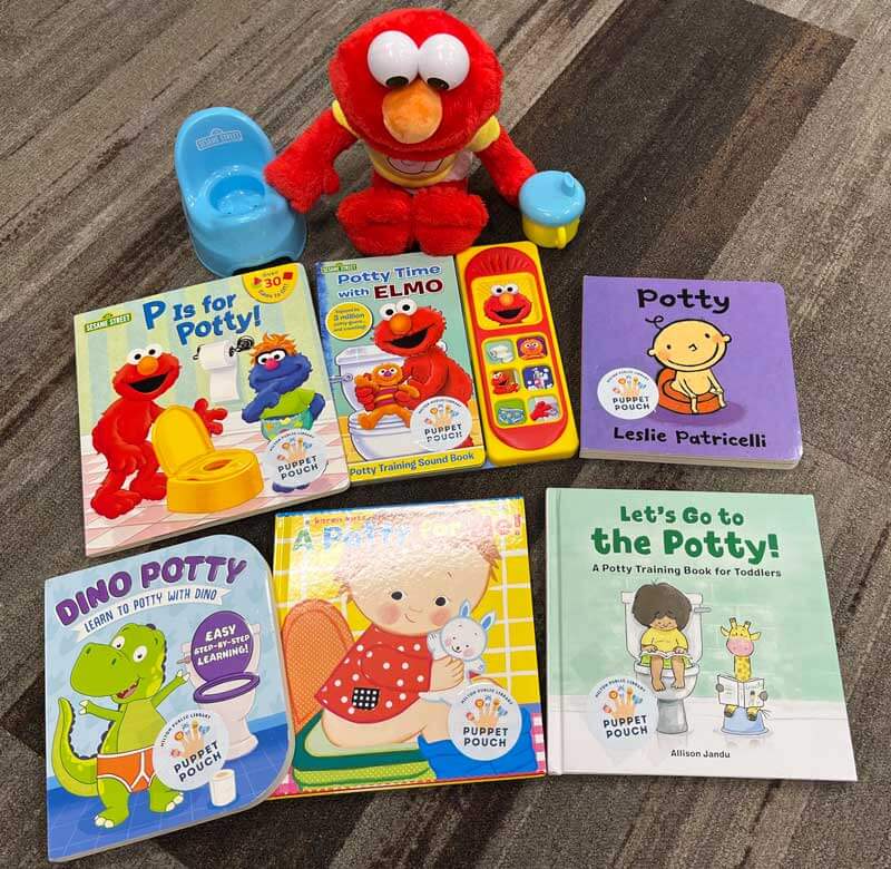 Potty Training Elmo Puppet Pouch