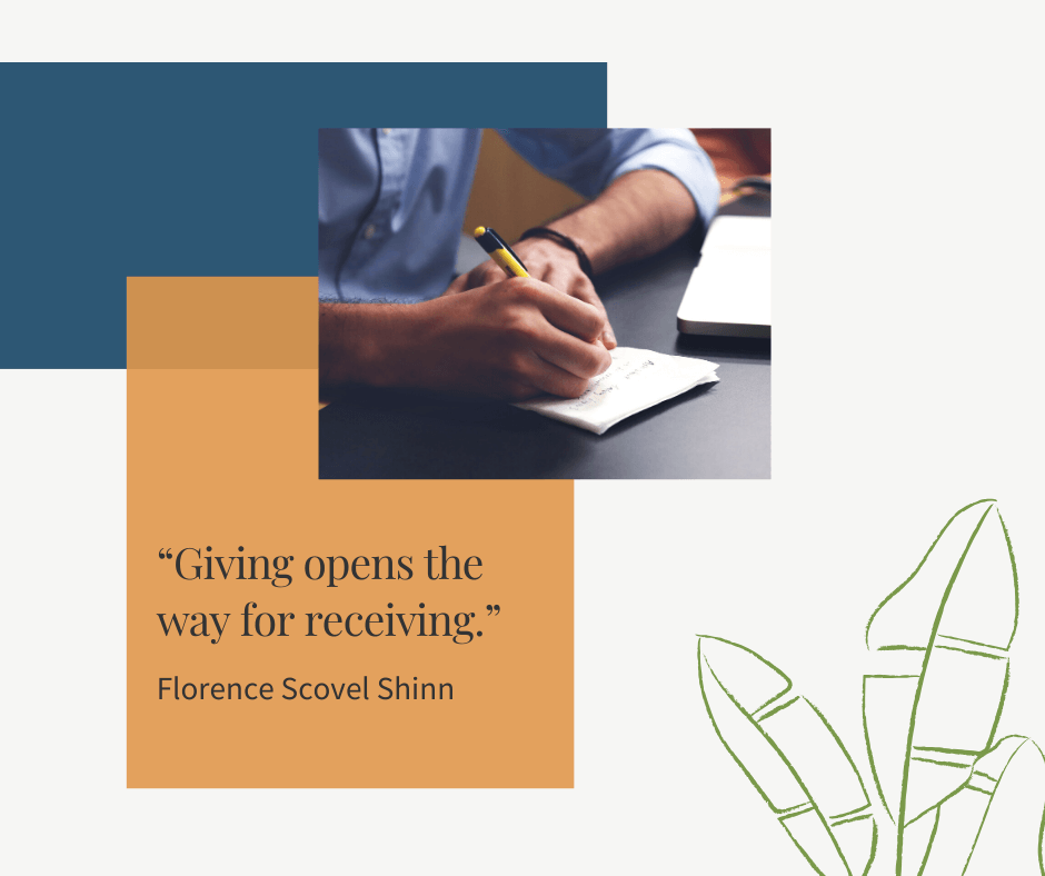 Quote by Scovel Shinn Giving Opens the Way for Receiving