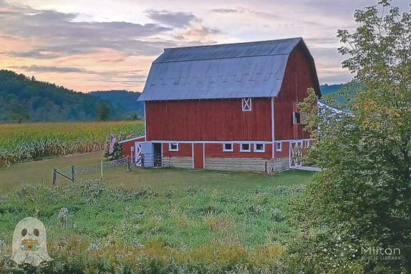 Barn and at dusk