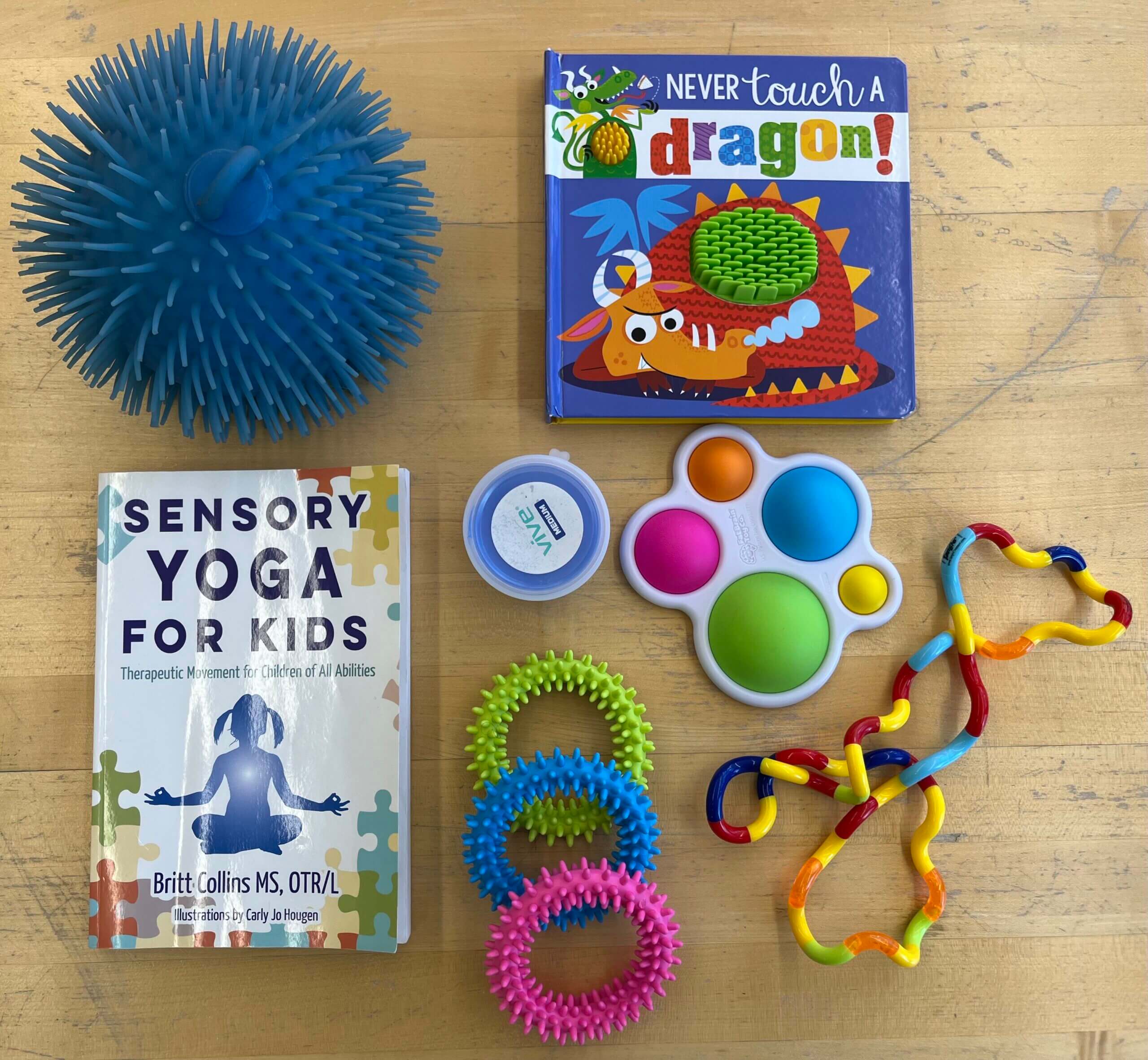 Sensory Kit Supplies with Finger Play items and books
