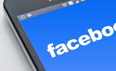 Facebook Logo on a smart phone