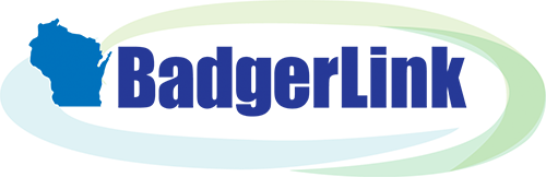 BadgerLink Logo with WI State Outline