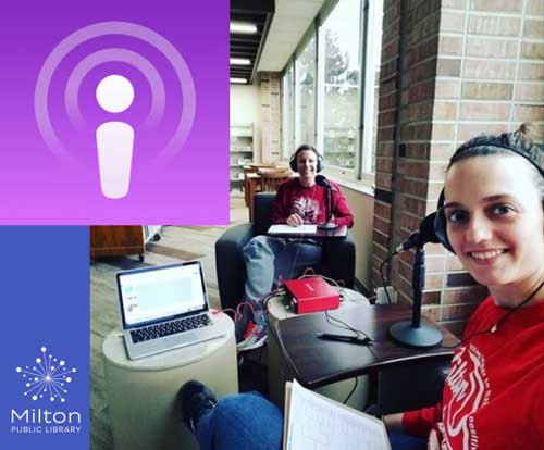 MPL Staff having a podcast
