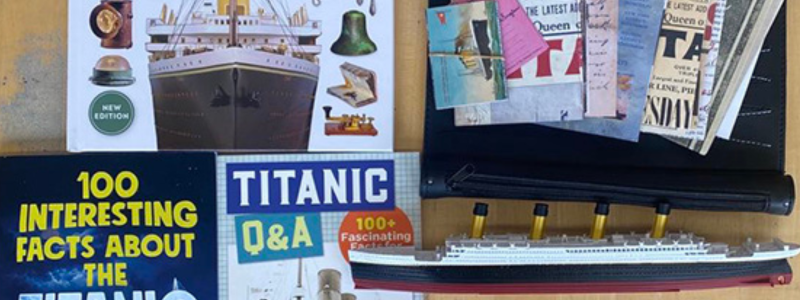 Titanic Books and Model