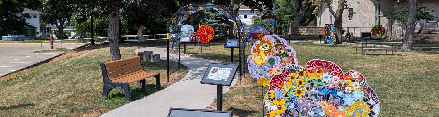 Photo of our story walk in the Story Gardens